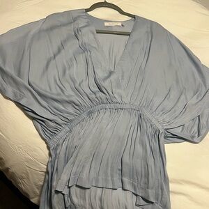 Mustard Seed Light Blue Blouse Medium